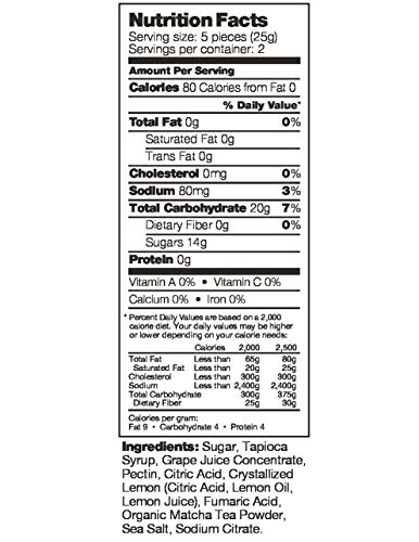 SKRATCH LABS Sport Energy Chews, Matcha Green Tea and Lemon (10 Pack) - Natural, Developed for Athletes and Sports Performance, Gluten Free, Dairy Free, Vegan