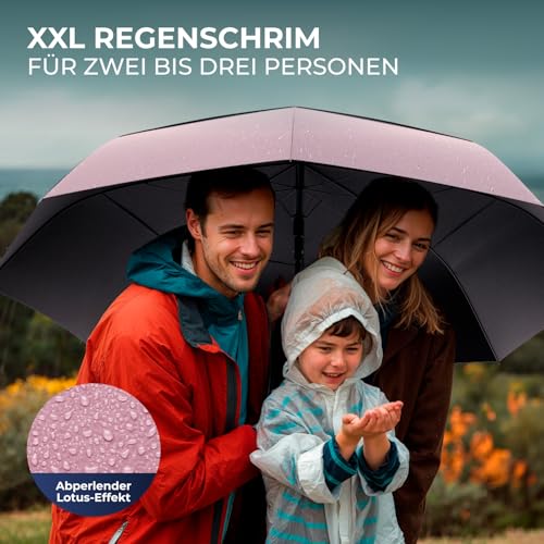 Regenschirm groß Logan & Barnes Stockschirm sturmfest 120 cm