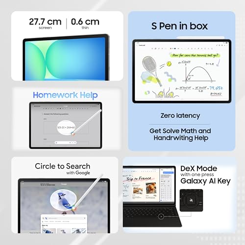 Samsung Galaxy Tab S10 FE [Smartchoice], S Pen in-Box, 27.7 cm (10.9 inch) Display, AI Writing, Desktop Mode, Pre Loaded Pro Apps, 8 GB RAM, 128 GB Storage, Wi-Fi Tablet, Silver view 2