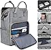Ytonet Backpack for Women, 15.6 Inch Bookbag for Women Laptop Bookbag, Wide Open Anti-Theft Teacher Backpack College School Work Nurse Bag, Water Resistant Business Computer Bag, Grey