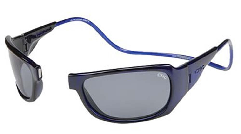 CliC Monarch Tortoise Polarized Rectangular Sunglasses, Black, 63 mm