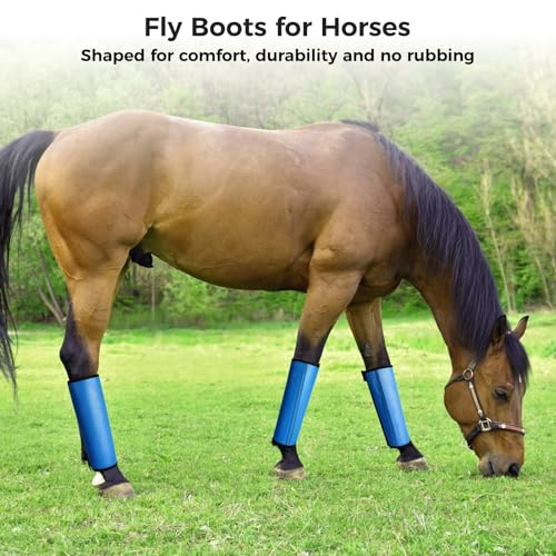 4 peças de botas de malha fina para cavalo, protetores de perna de cavalo respiráveis, leggings anti