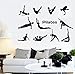 Stickers Muraux Pilates Décalcomanie Gymnastique Sport Stickers Muraux Yoga Pose Décor À La Maison Amovible Salon Décoration Murale 55X84cm