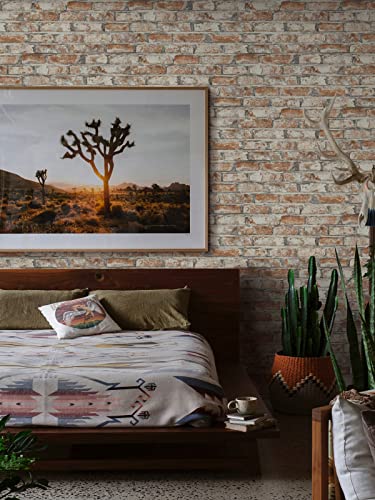 Brick Wallpaper Peel And Stick Wallpaper Brick Contact Paper For Walls Red 3D Brick Wallpaper Kitchen Wallpaper Faux Brick Self-Adhesive Removable Wallpaper For Bedroom Accent Wall Décor 17.3“×393” #TOP7