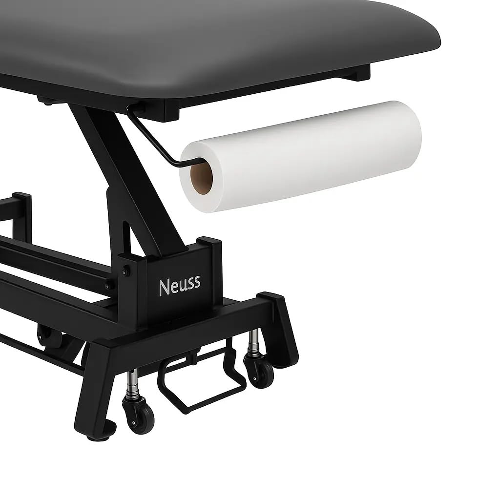 Plus Santé Table de Kinésithérapie, Gris, Réglage Électrique, 191x68 cm, Capacité 200 kg, Commande Latérale (2 Plans Ergo)