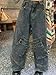 Unisex Big Pocket Baggy Jeans Street Cargo Y2k Punk Wide Leg Oversized Loose Casual Hiphop Grunge Denim Goth Pants (Small,Denim)