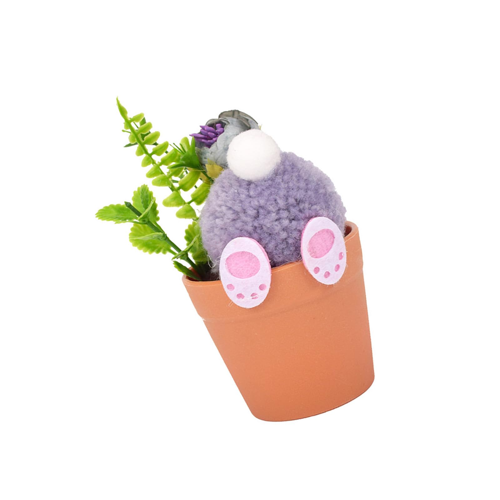 Tsophreniq Cartoon Plush Bunnies Figurine Artificial Potted Plant with Rabbits for Table Centerpeices Home and Garden Decoration Garden Ornament