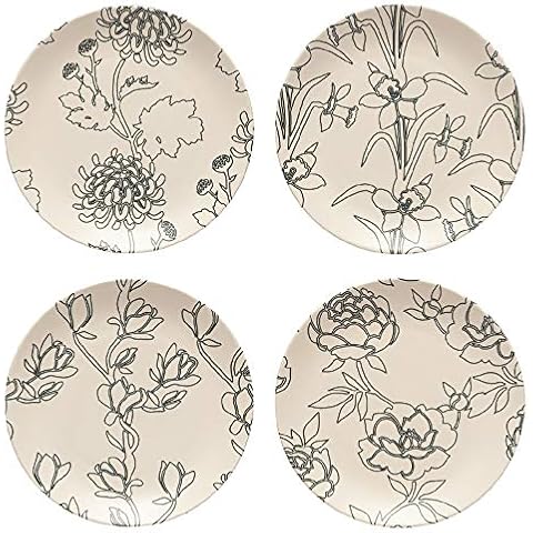 Costa Nova, Elements colección, Vajilla elegante, gres, Platos postre, Flora Cover