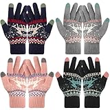 Photo Gallery gsrenyu 4 paia di guanti invernali da donna, caldi, con touchscreen, morbidi guanti termici lavorati a maglia, spessi, foderati in peluche, guanti per il freddo, per attività all aperto, multicolore, Photo Gallery gsrenyu 4 paia di guanti invernali da donna, caldi, con touchscreen, morbidi guanti termici lavorati a maglia, spessi, foderati in peluche, guanti per il freddo, per attività all aperto, multicolore,