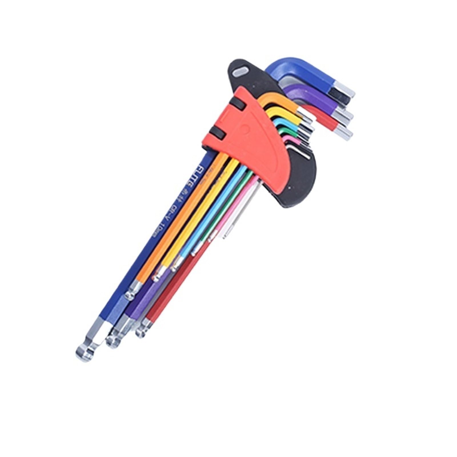 Llaves Allen Juego de llaves hexagonales internas, herramienta reparación Allen multifuncional con cabeza bola, estrella doble extremo en forma L, 9 Uds(Short Ball End)