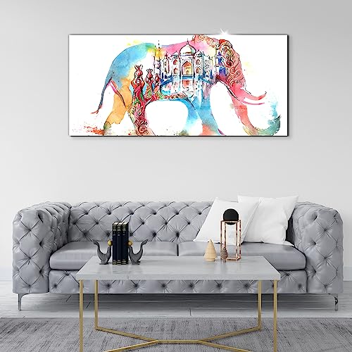Verre d'art pour l'intérieur Wallfluent tableau éléphant abstrait haut de gamme