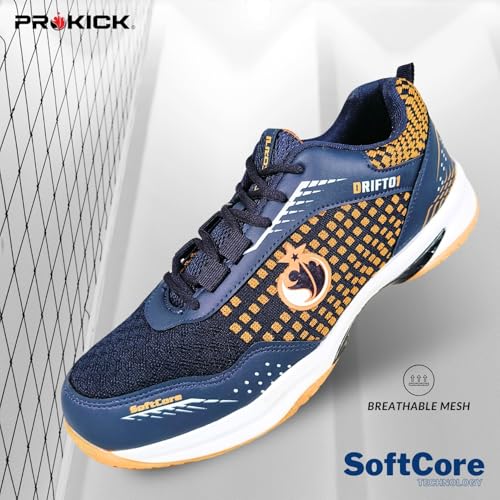 Image of Prokick Drift01 Badminton Shoes Shuttle Non Marking Shoes for Badminton Anti Skid Breathable Badminton Shoes for Men Ideal for Badminton, Squash, Volleyball, Pickleball