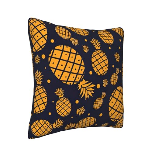 Housse de coussin velours côtelé canapé taie décorative ananas doré - 3
