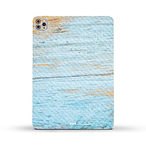 Image of MightySkins Carbon Fiber Skin Compatible with Apple iPad Pro 11 inch M2 4th Gen (2022) Full Wrap Kit - Distressed Wood | Protective, Durable Textured Carbon Fiber Finish | Easy to Apply | Made in The USA