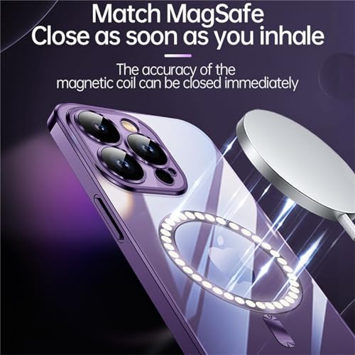 Coque iPhone 15 Plus MagSafe violette avec protection d objectif photo - 6