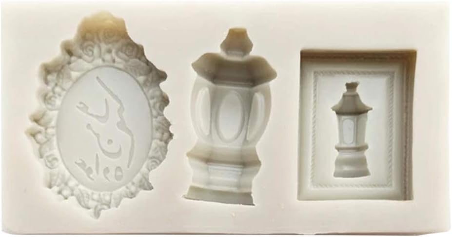 chengzuiEid Mubarak Arabic Font Moon Silicone Cake Fondant Mold Chocolate Sugar Craft Mould DIY Baking Tool Cookie Decorations kit
