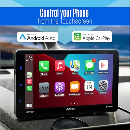 Jensen JDASHCP Wireless Apple CarPlay and Android Auto for Seamless Driving - Image 2