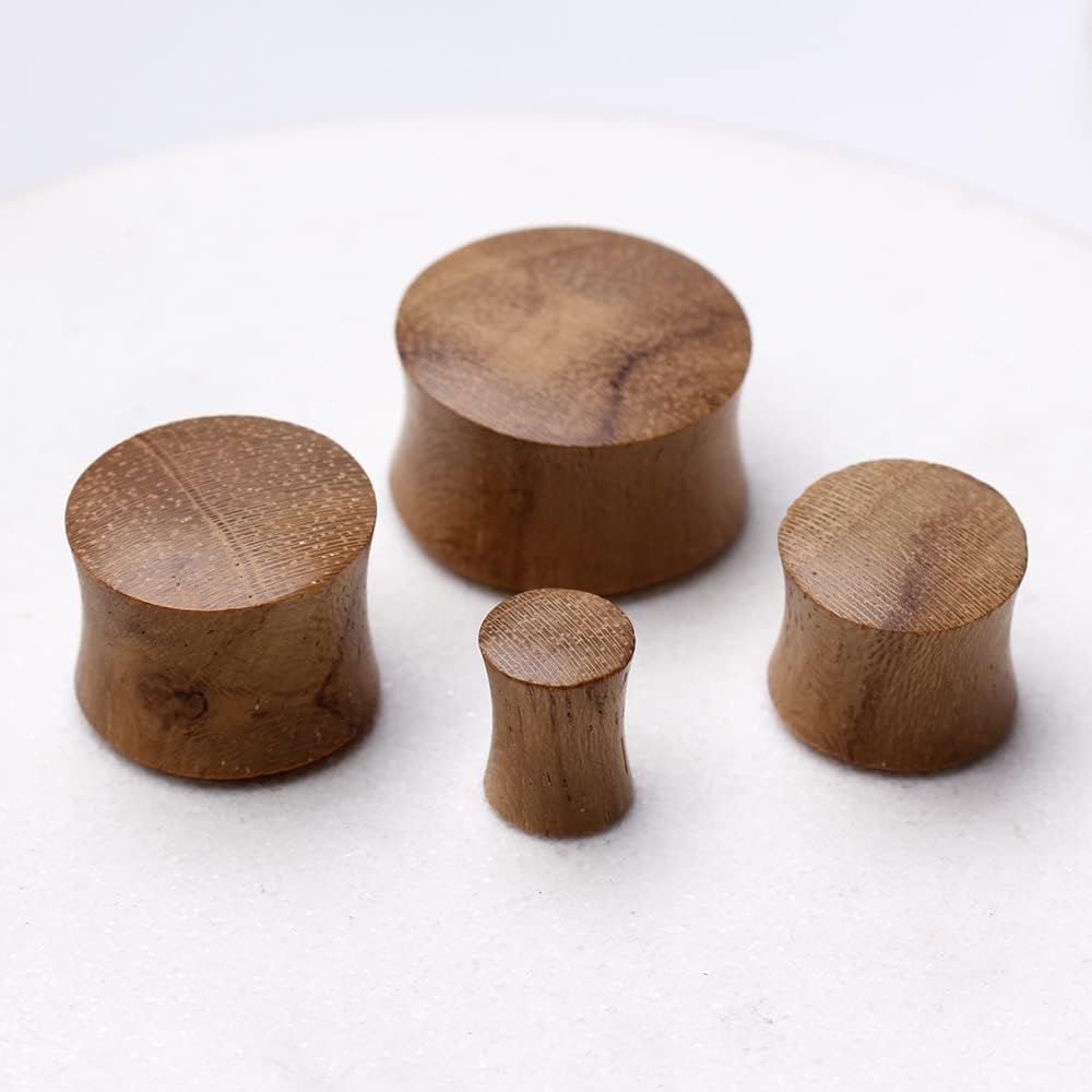 Pierced Owl Organic Teak Wood Saddle Plugs, Sold as a Pair - Image 5