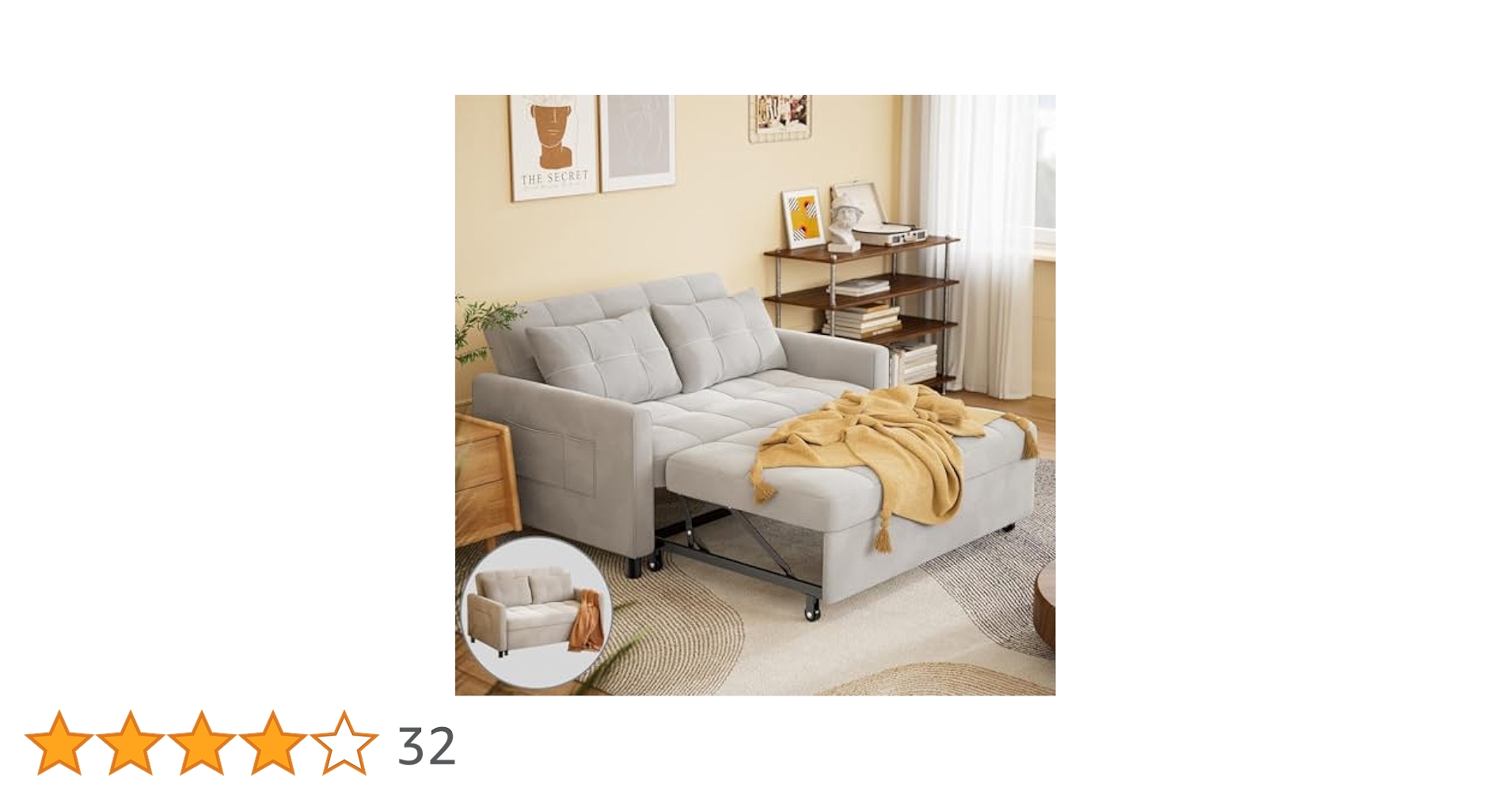 Amazon｜Gizoon 3イン1 コンバーチブルスリーパーソファベッド