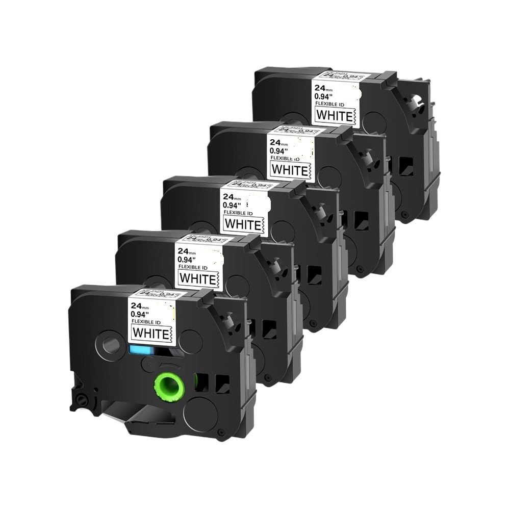 Nastro per etichette da 5 pezzi da 24 mm compatibile con la cartuccia a