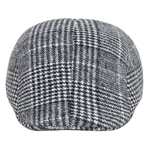 Image of Zacharias Men's Checkered Woolen Golf Cap with Earmuff (Pack of 1) eg-08