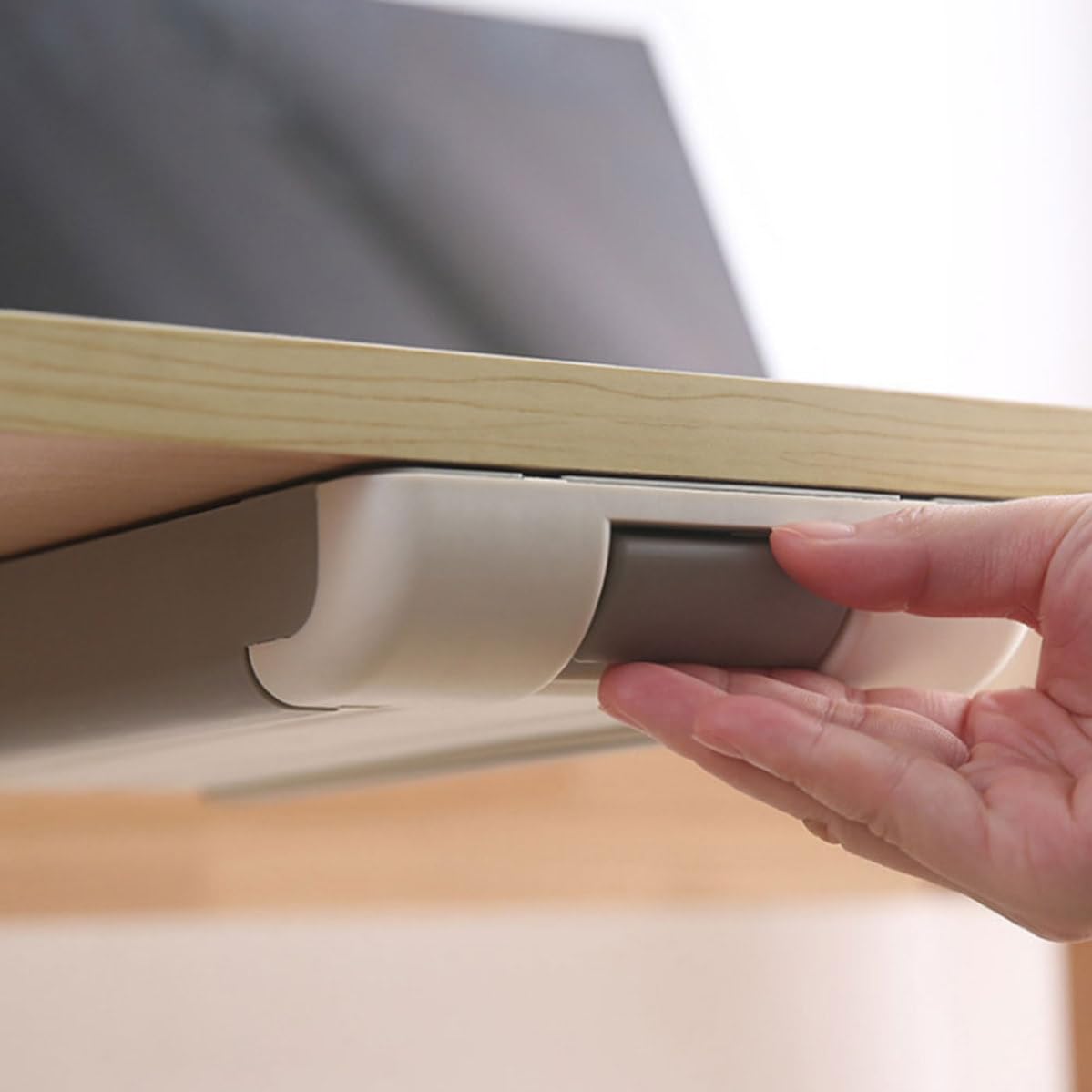 SHINEOFI Versteckte Tisch Aufbewahrungsbox Abs aus Aufbewahrung Doppelseitigem mit Kleber Schubladenorganizer zur Ordentlichen unter Schreibtisch