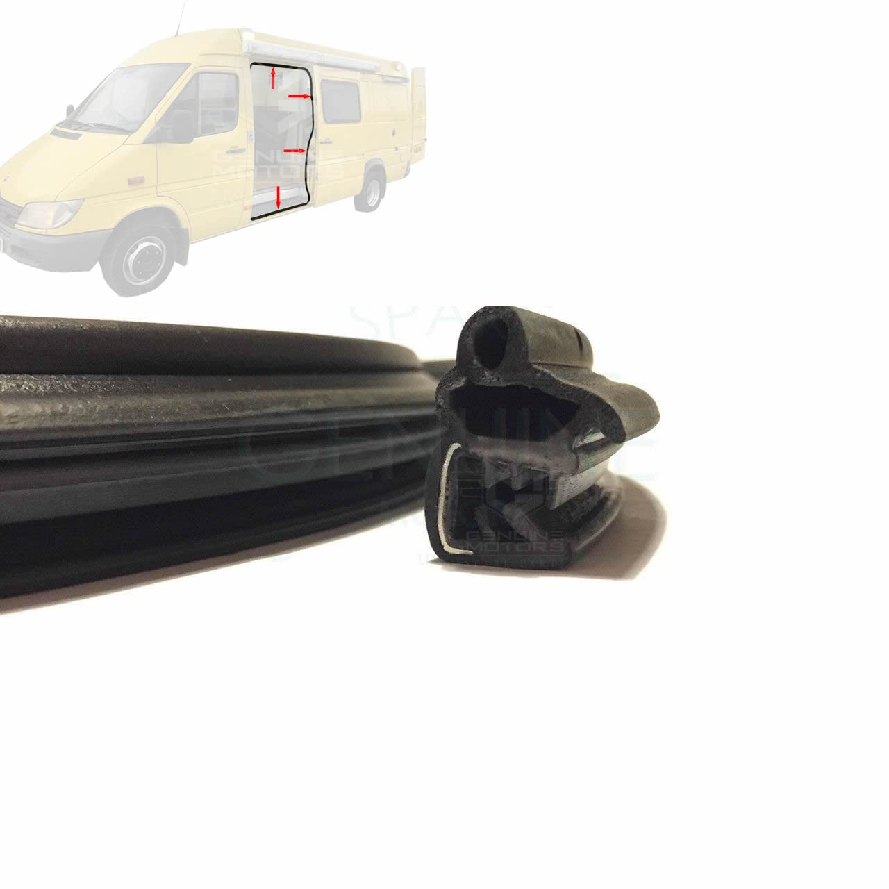 Joint De Porte Coulissante Pour Sprinter/Crafter 2006-2015 - Caoutchouc EPDM Renforcé Métal