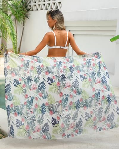 Image of Eicolorte Womens Beach Cover Up Chiffon Sheer Bikini Beach Swimsuit Coverup Sarong Pareo Wraps for Women