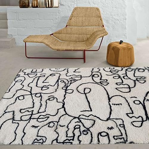 Moquette le bord épais imitation cachemire 80x120cm douce - 3