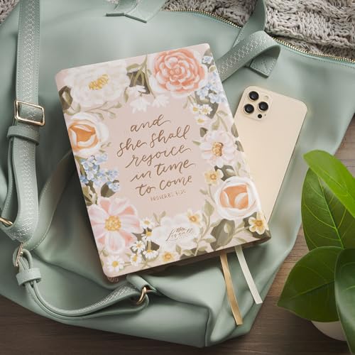 Image of KJV Note-taking Bible, Special Edition, Journal Space, Reading Plan, Maps, Concordance, King James Version Holy Bible, Margo Peach Floral, 8.65 pt. (KJV Note-taking Loveall Edition)
