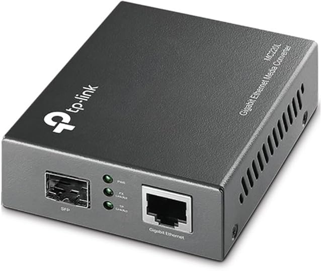 TP-Link Gigabit SFP Media Converter, Complies with IEEE 802.3ab and IEEE 802.3z, FX Port Supports Hot-Swappable (MC220L)