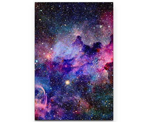 Paul Sinus Art Nebel und Galaxien im Weltraum - Leinwandbild 90x60cm