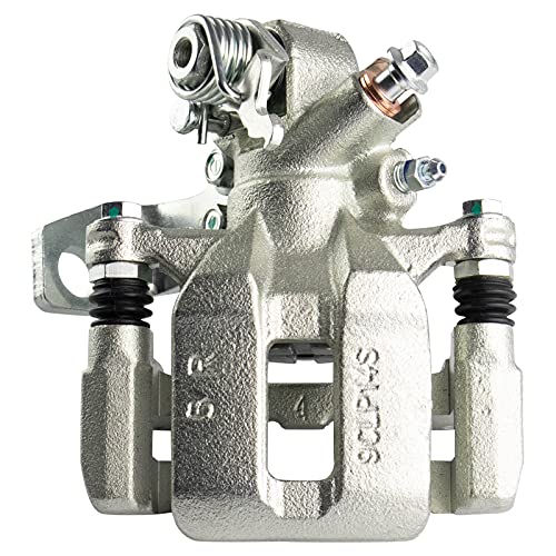 Image of TRQ Rear Brake Pad and Rotor Set Ceramic Solid Rotors Calipers