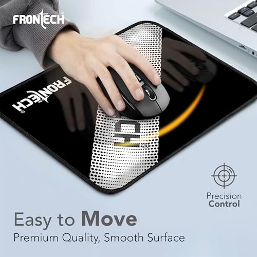 Image of FRONTECH Gaming Mouse Pad | Water Resistant | Anti-Slip Base | Stitched Edges | 232mm x 182mm x 2mm | Red /Black (MSP-0062 Grey)