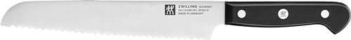 ZWILLING Gourmet Bread Knife, 20 cm, Special Stainless Steel, Ergonomic Plastic Handle, Black - Made in Germany