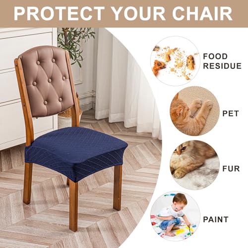 Image of Genina Waterproof Seat Covers for Dining Room Chair Covers,No Rear Covers