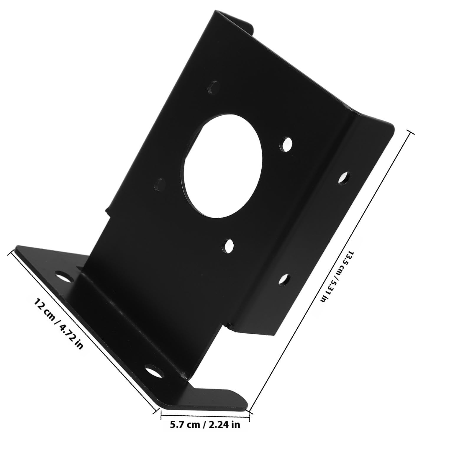 4 Piezas Soporte para Poste de Jardín en Metal Negro