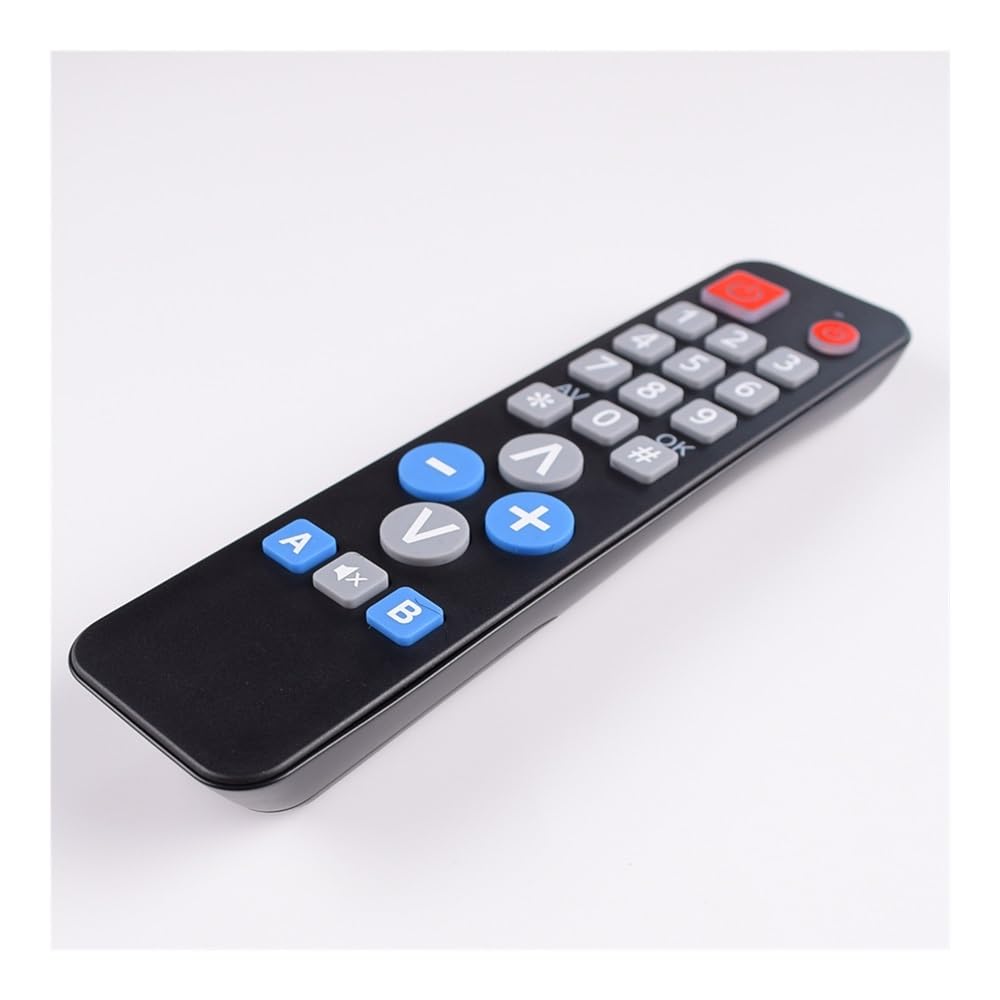 Telecomando universale for 2 dispositivi con funzione di apprendimento, copia codice IR for TV VCR STB DVD DVB, TV BOX, facile for gli anziani.