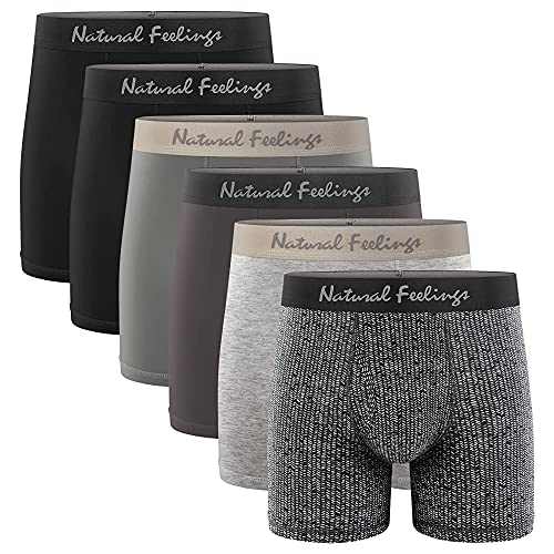 5Mayi Mens Boxer Briefs Mens Underwear Men Soft Cotton Open Fly Underwear 6 Pack S M L XL XXL