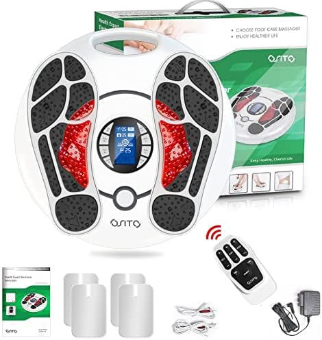 OSITO Foot Circulation Stimulator for Neuropathy Pain Relief – Boost Circulation EMS Leg & Foot Massager Machine with Infrared Therapy(FSA HSA Approved Product)