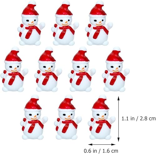 Miniatura 2 de MAGICLULU Mini figuras de muñeco de nieve 20 piezas de resina muñeco de nieve de hadas jardín casa de muñecas para fiesta de Navidad, figuras de