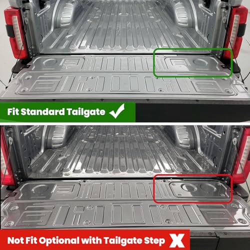 Image of LASFIT Truck Tailgate Mat for Ford Super Duty F250 F350 F450 2026 2025 2024 2023 Truck Bed (Not Fit Optional with Tailgate Step) All Weather Protector TPE Tailgate Liner,1pc Black