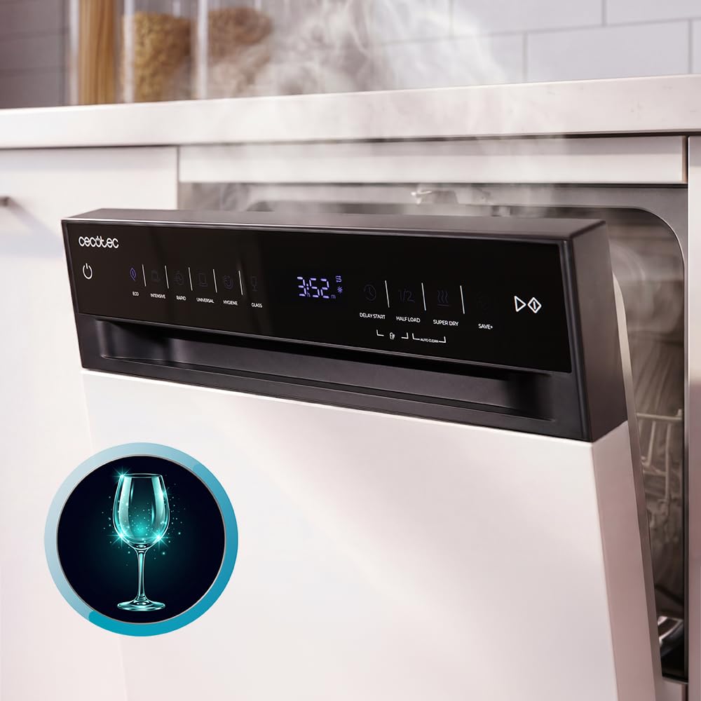 Cecotec Freistehender Geschirrspüler 45 cm Bolero Aguazero 4560 Connected 11 Maßgedecke 9 Programme Energieeffizienzklasse C Weiß