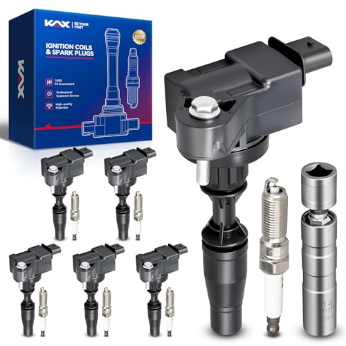 Image of KAX 6 Ignition Coils & 6 Spark Plugs Set for 3.6L V6 Colorado, XT5, Acadia