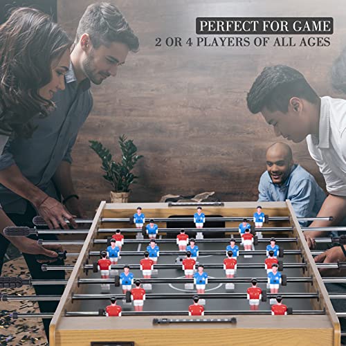 Raychee 48In Foosball Table, Competition Sized Soccer Table W/ 2 Balls, 2 Cup Holders 2X4Ft For Kids, Adults, Suit For 4 Players, Football Table For Home, Game Room, Arcade (Wood Grain) #TOP6