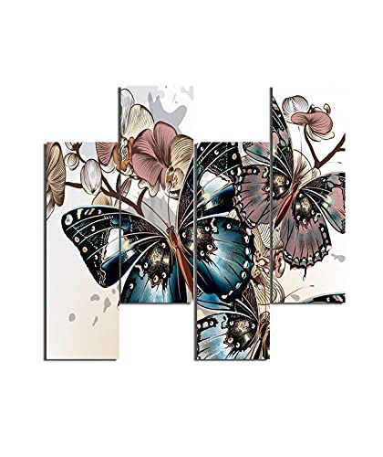 Tableau papillons multicolore pour creer une ambiance nature dans une chambre