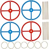 Large Plastic Project Wheels - 20 Wheels, 20 Rubber Bands, 10 Dowels, and a Project Idea - 4.75 inch...
