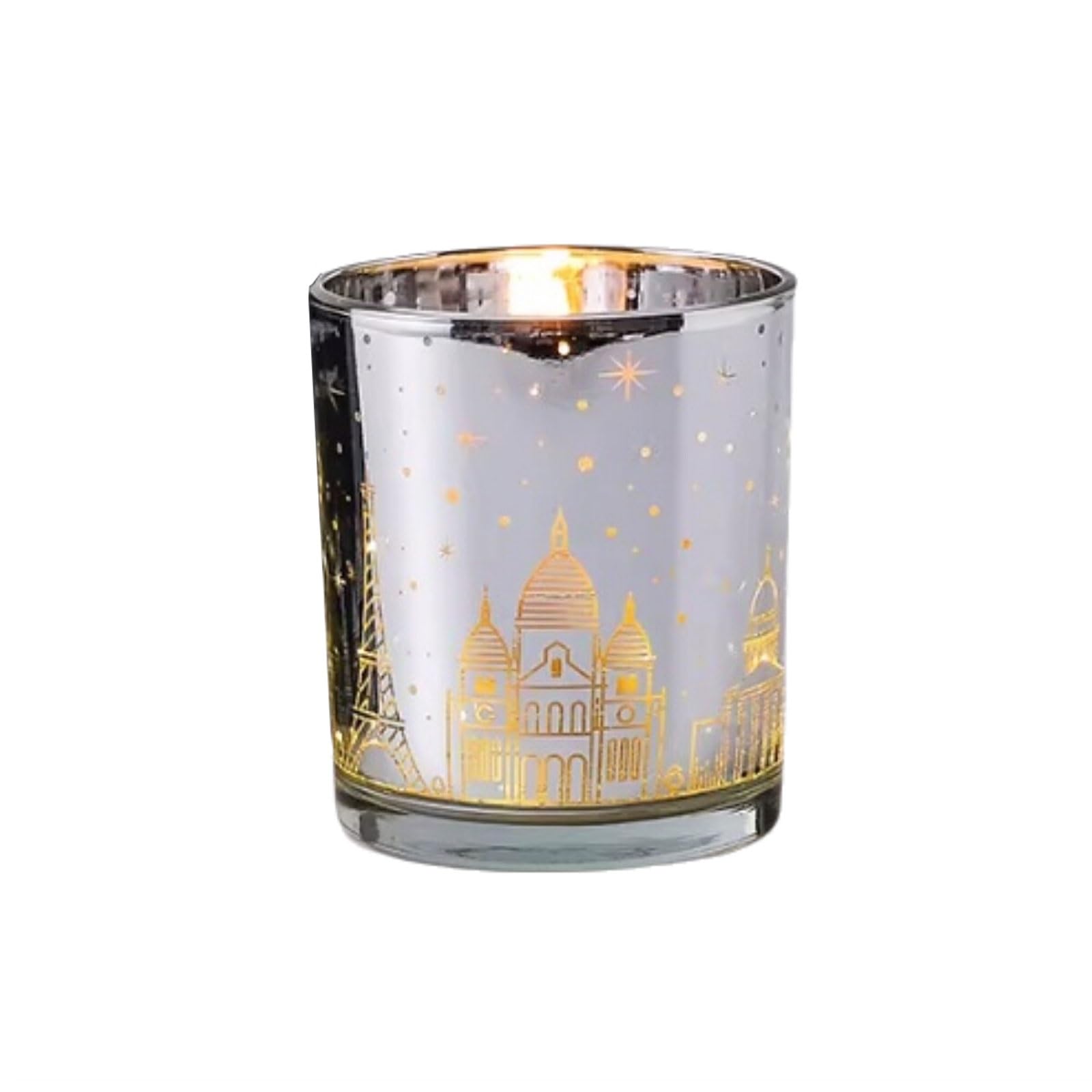 Velas de vidrio con LED hechas con cera de soja y aceites esenciales, vela perfumada reutilizable, decoración elegante for el hogar muy perfumada(Rose)