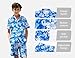 Yoimira Boys Hawaiian Shirt and Short Set Beach Shirts for Kids Printed Casual Outfit 2 Piece with Pocket 7-14 Years