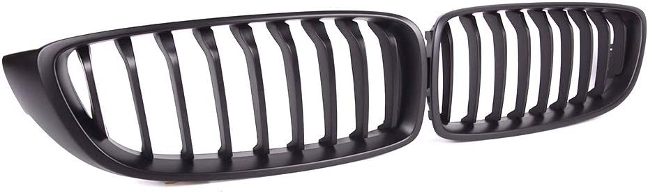 For 2014+ BMW F32 F33 F36 M4 F82 F80 M3 Gran Coupe Matt Black Grill Front Kidney Grille Single Line